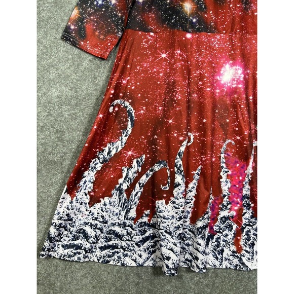 Rosegal Galaxy Fit & Flare Dress Women Size US 18 Stretch 3/4 Sleeve NWT - Picture 8 of 15